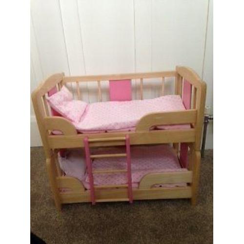Dolls Wooden Bunk Bed-Good Condition