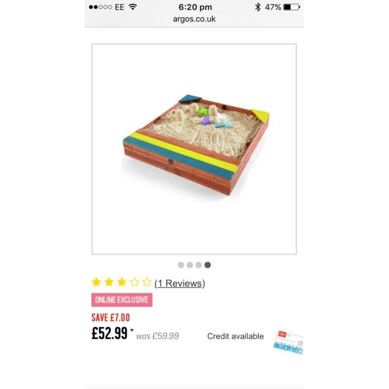 Brand New in box Plum Sandpit