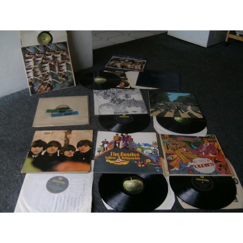 X 10 Beatles records.