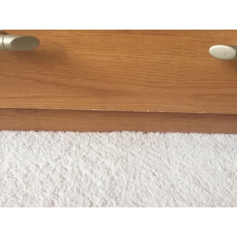 Beech effect chest of drawers