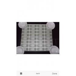 Uncut sheet of 32 genuine $1 bills!