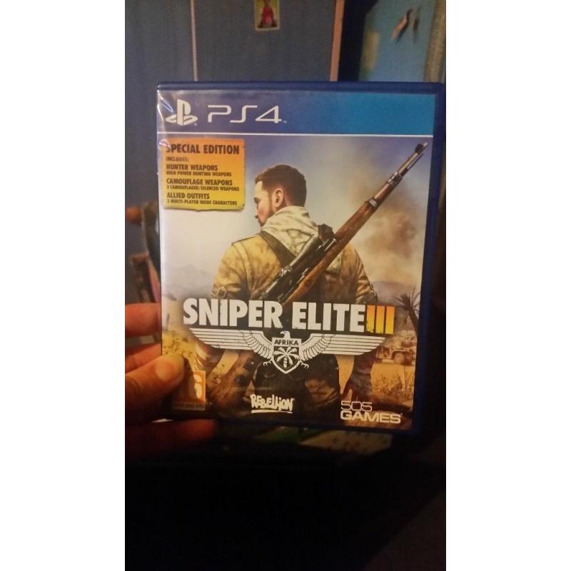 sniper elite on ps4 /clean like new /For sale or swaps