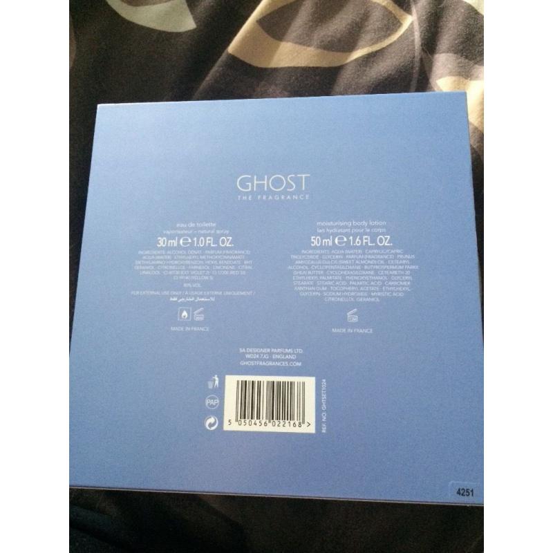 New in box ghost perfume and body lotion