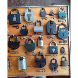 vintage padlock collection