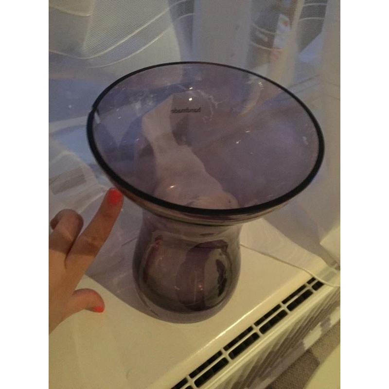 Large purple vase glass