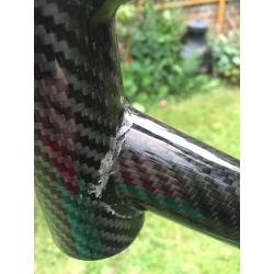 Carbon road Frame with carbon cranks for spare or repair