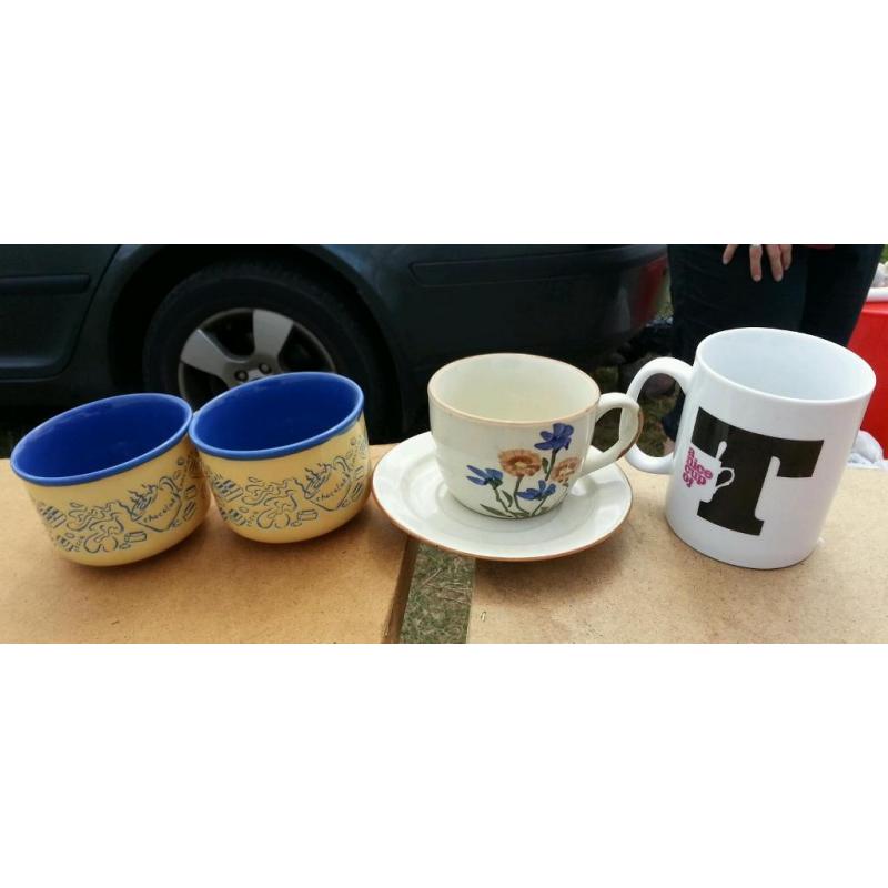 Four Large Mugs For Sale
