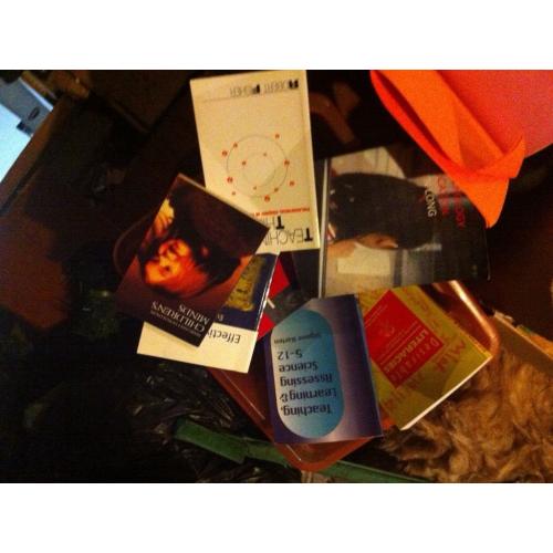 A selection of education/ teaching degree books for sale.
