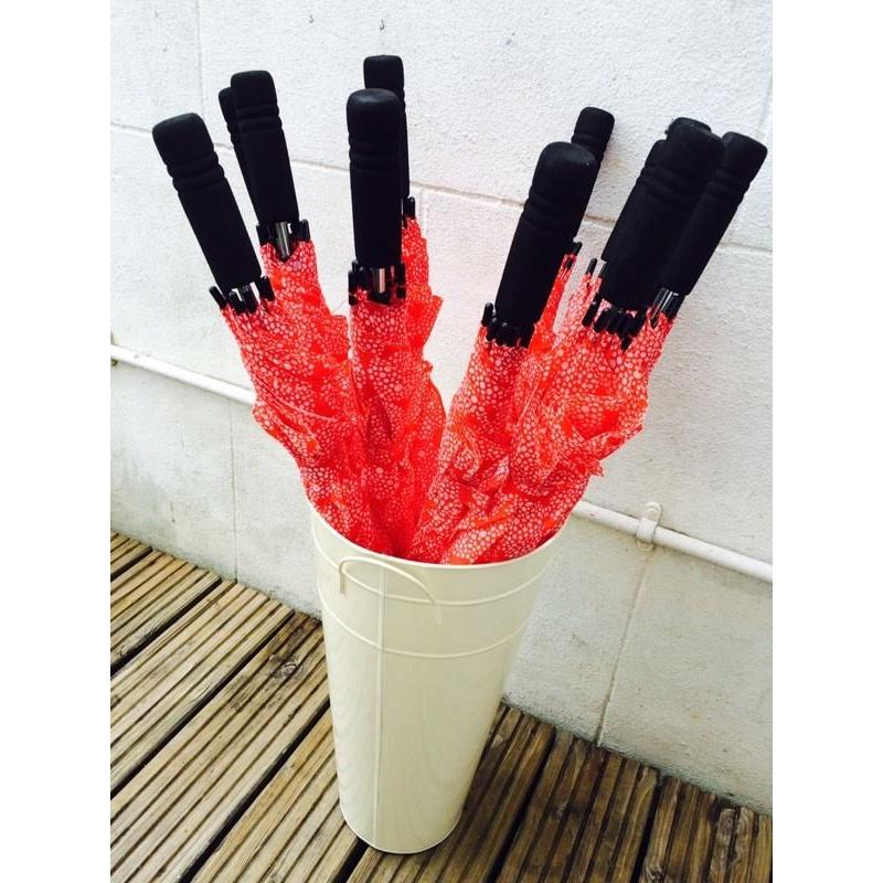 Wedding Umbrellas X 12 with Cream Bucket