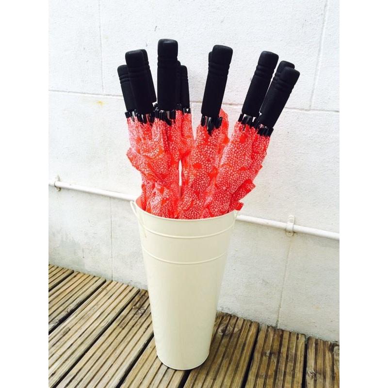Wedding Umbrellas X 12 with Cream Bucket