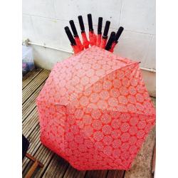 Wedding Umbrellas X 12 with Cream Bucket