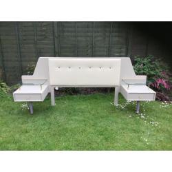 Bedroom G Plan dressing table & matching double headboard with side drawers and glass shelves set