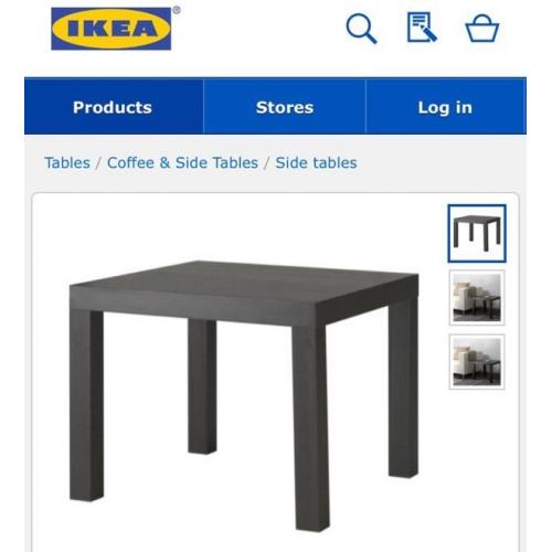 Black/brown side table