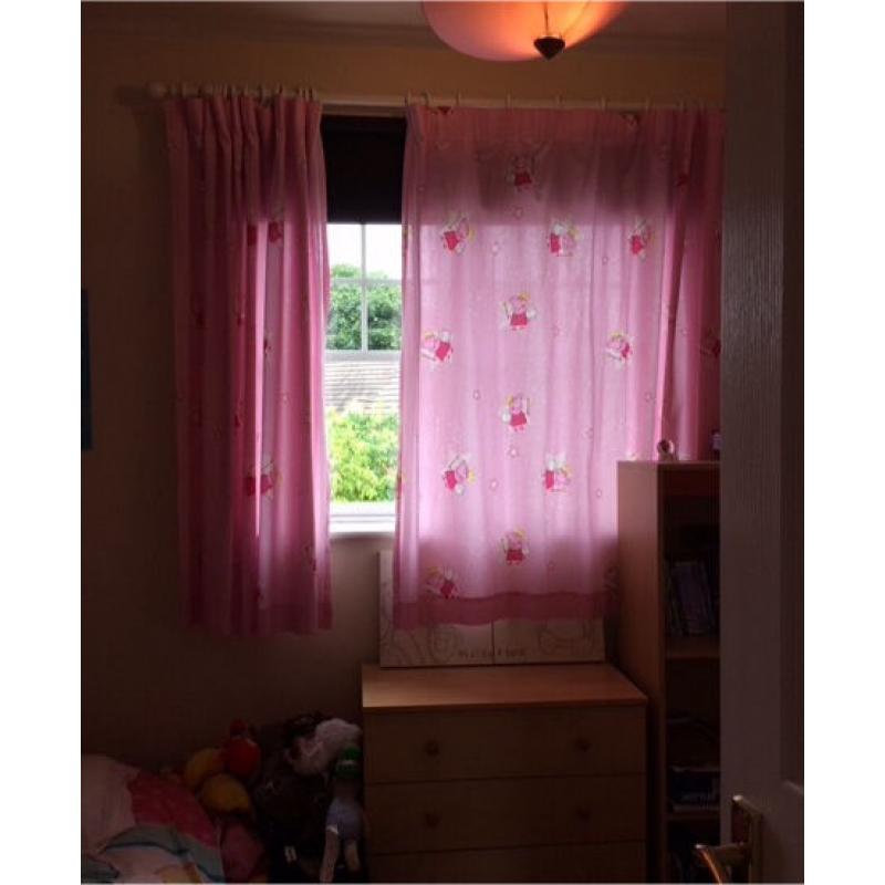 Peppa pig bedding and curtains