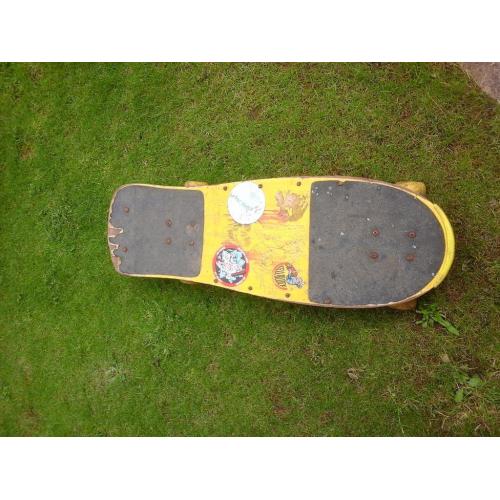 1980s 90s retro skateboard