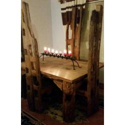 Large bespoke solid oak dining table