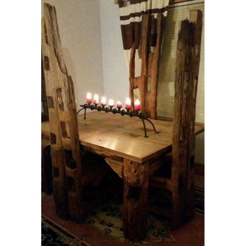 Large bespoke solid oak dining table