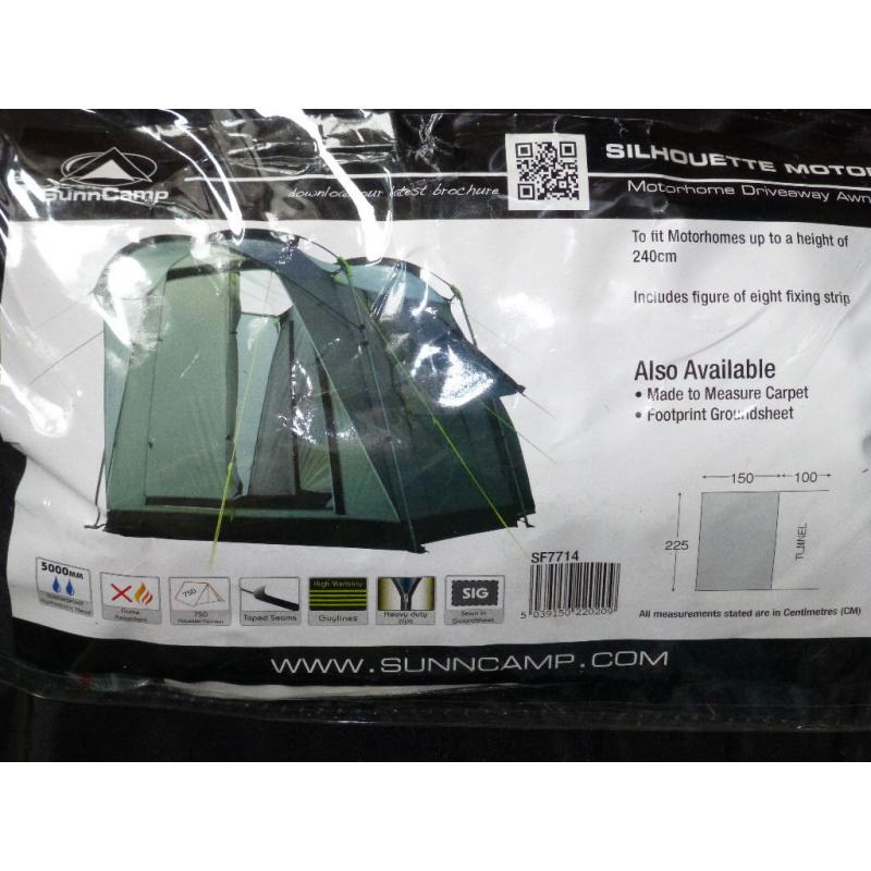 Sunncamp Silhouette Motor Drive-away Awning - Unused, for motorhomes up to 2.4 m