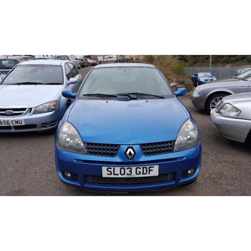 Renault Clio 2.0 16v Renaultsport Cup +1 OWNER SINCE NEW+MOT APRIL 17+6 MONTH WARRANTY INCLUDED