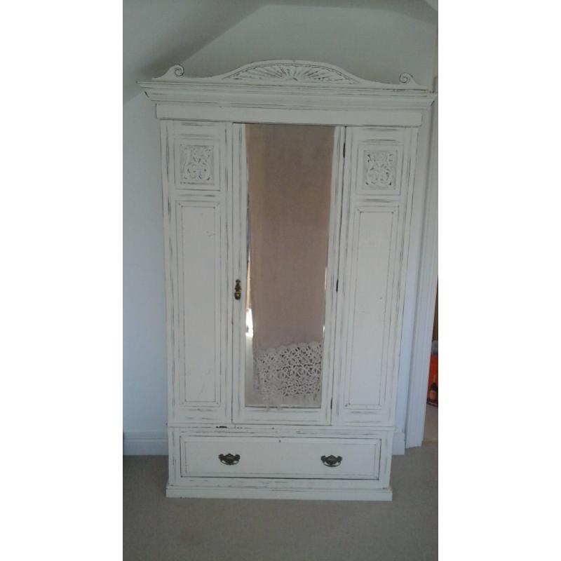 Good solid upcycled wardrobe with bottom drawer.