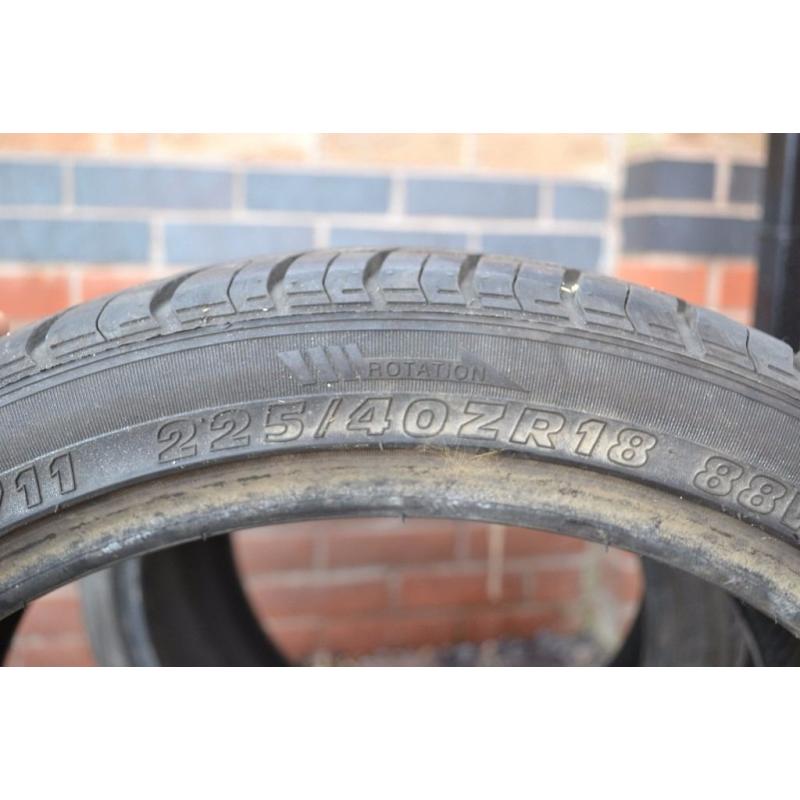 225 40 18 tyres x2