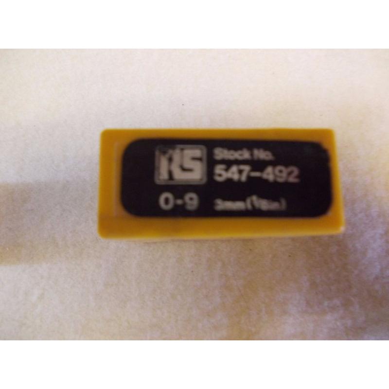 DIE NUMBER AND LETTER STAMPS