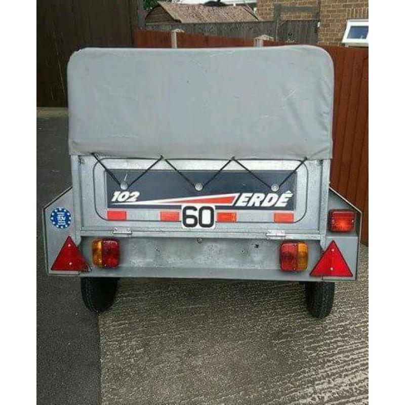 Erde 102 tipping trailer