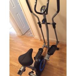 Cross trainer and exercise bike.