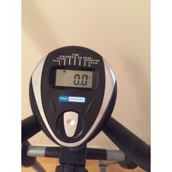 Cross trainer and exercise bike.
