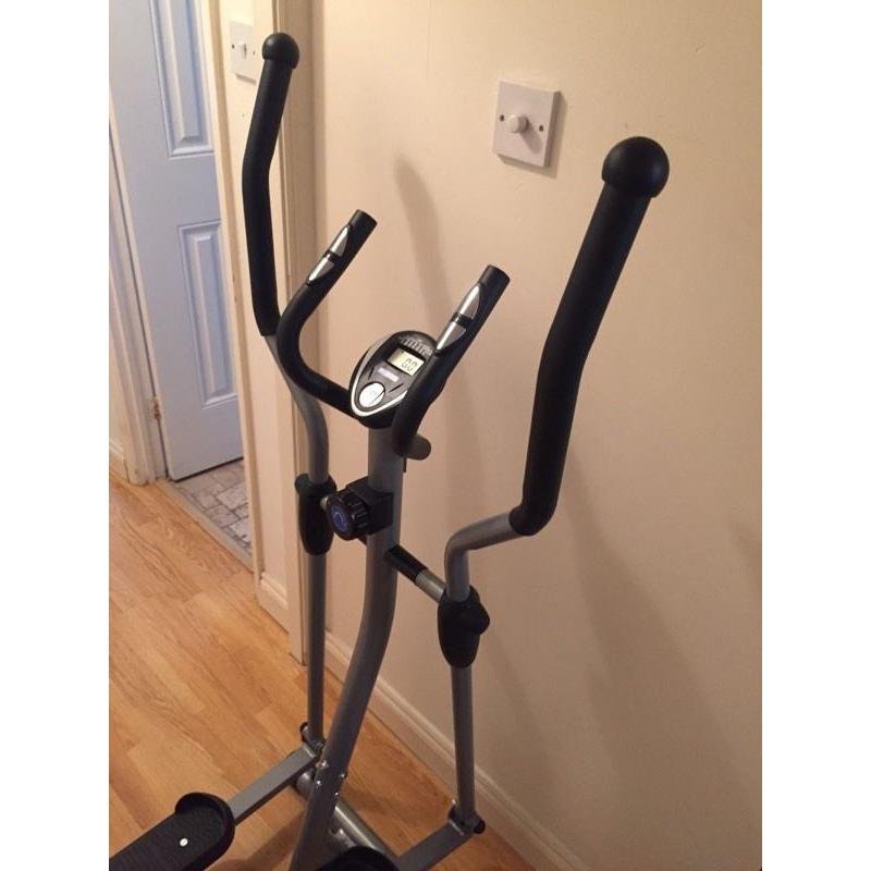Cross trainer and exercise bike.