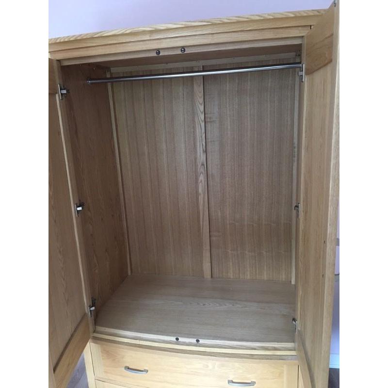 Wentworth 2 door 2 drawer wardrobe ash wood