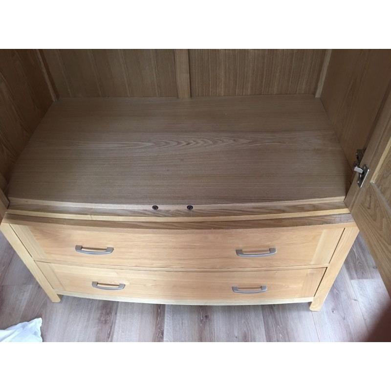 Wentworth 2 door 2 drawer wardrobe ash wood