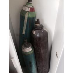 Empty gas canister cylinder bottle can x 3