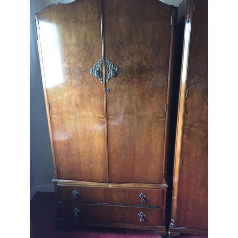 Two mahogany wardrobes