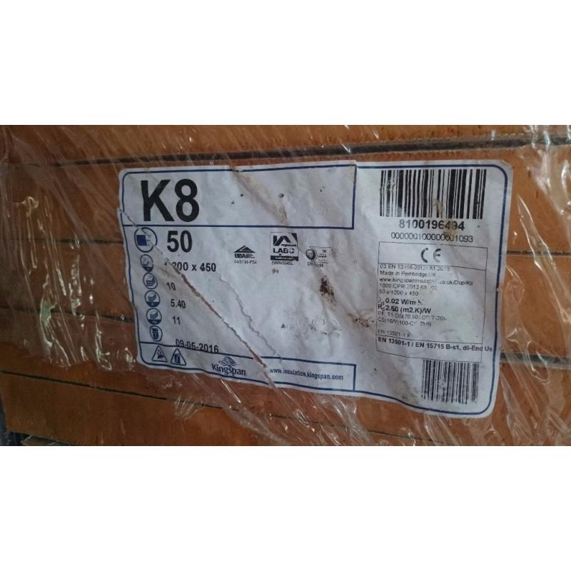 50mm kingspan kooltherm slab insulation 1200 x 450 approx 16m2