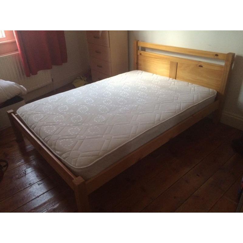 Double bed with mattress