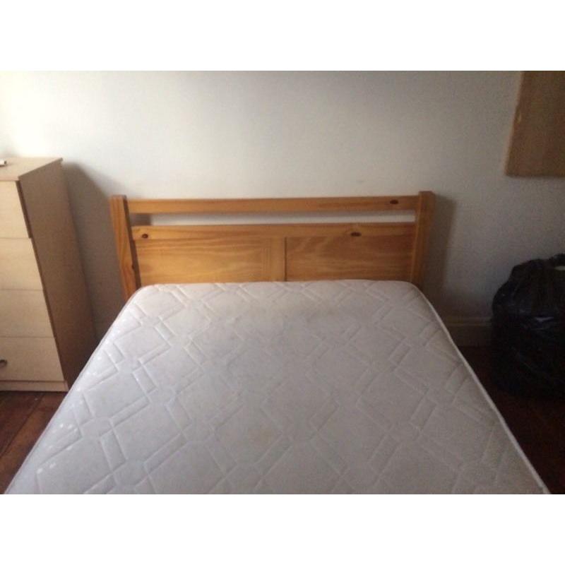 Double bed with mattress