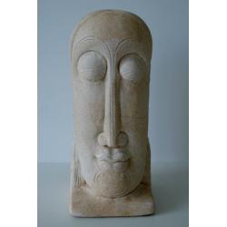 Heavy stone carved head