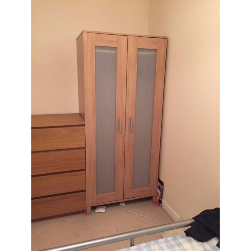 Ikea oak wardrobe