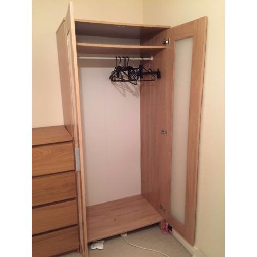 Ikea oak wardrobe