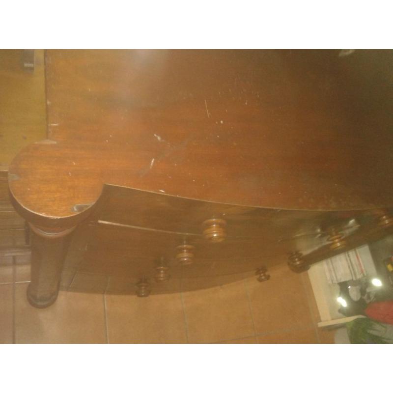antique walnut veneered chest of drawers