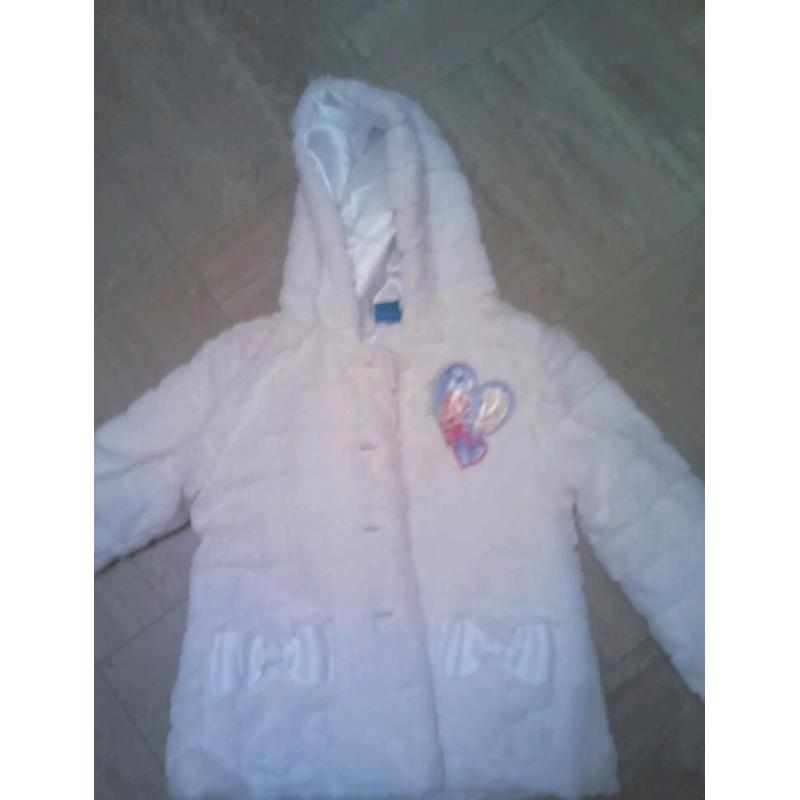 lovely frozen fluffy coats x 2 aged 5-6 years,