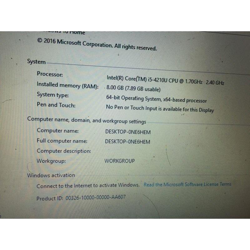 Lenovo z50-70 15.6 inch 8gb memory 1 TB hard drive 2.7gh core i5