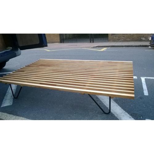 ikea small double wood bed frame simplistic elegant