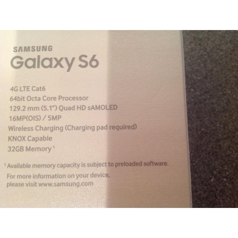 S6 Samsung Galaxy in box