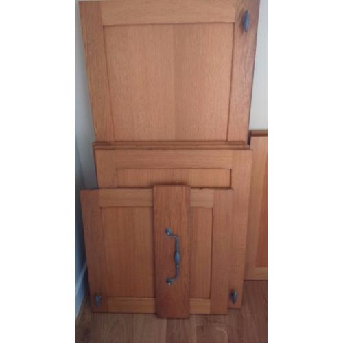 Solid oak kitchen unit doors