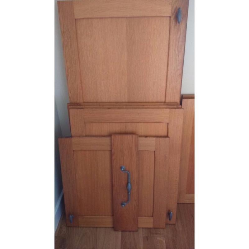 Solid oak kitchen unit doors