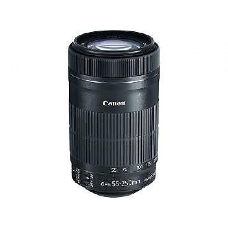 BARGAIN! New Canon EF-S 55-250mm F4-5.6 IS STM Lens & Hoya CIR-PL Filter & Hood