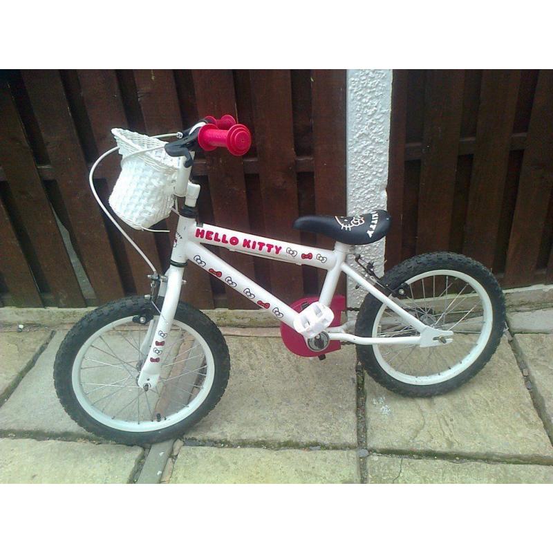 Hello Kitty Pink& White Bicycle Great Condition.
