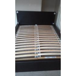Black bed with light- strong frame